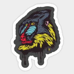 Art Mandrill Sticker